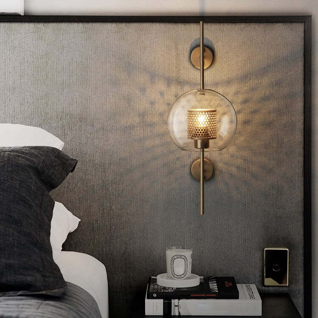 Personalized Creative Retro Industrial Style Corridor Bronze Glass Tank Wall Sconces-Lighom