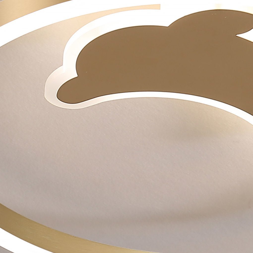 Romantic Three-Color LED Dolphin Ceiling Lamp