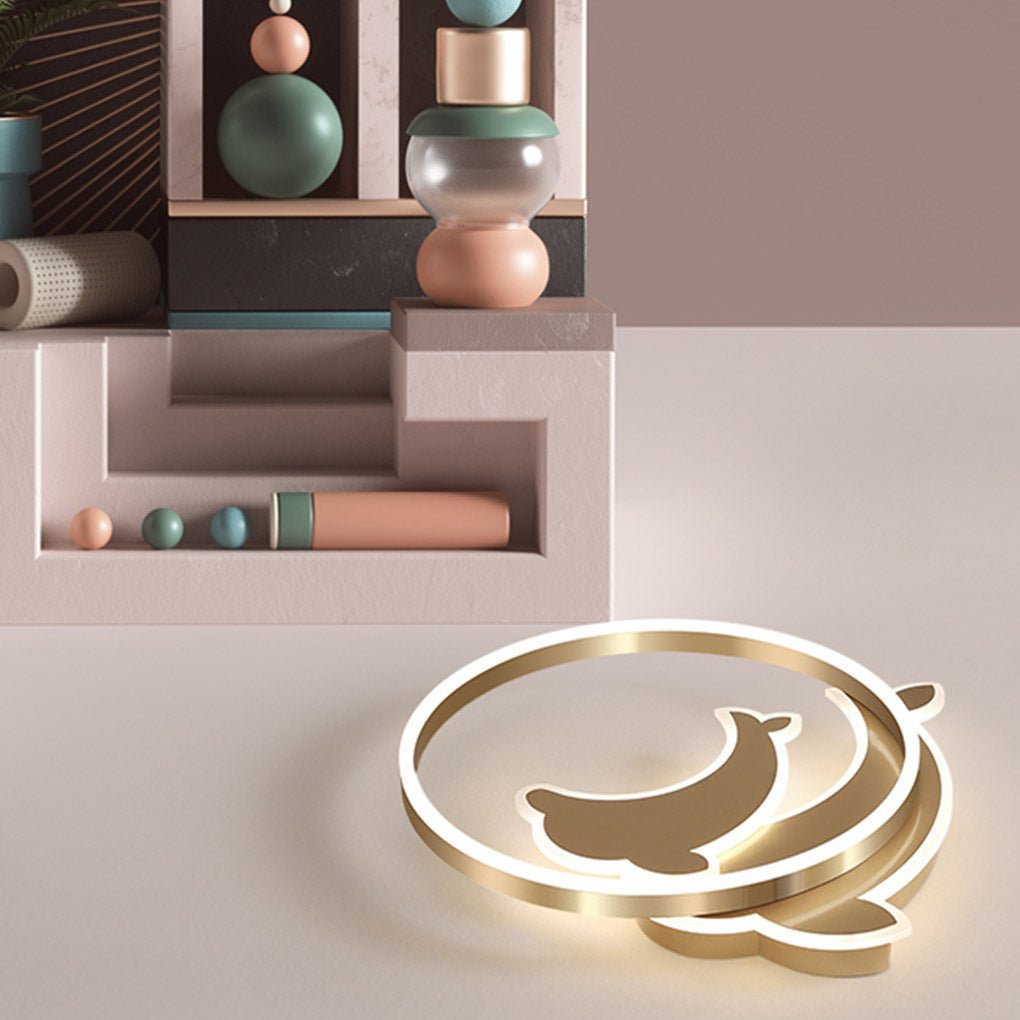 Romantic Three-Color LED Dolphin Ceiling Lamp