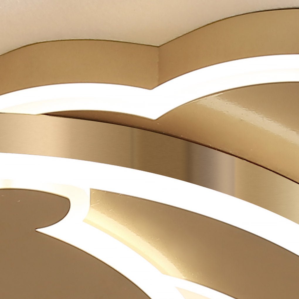 Romantic Three-Color LED Dolphin Ceiling Lamp