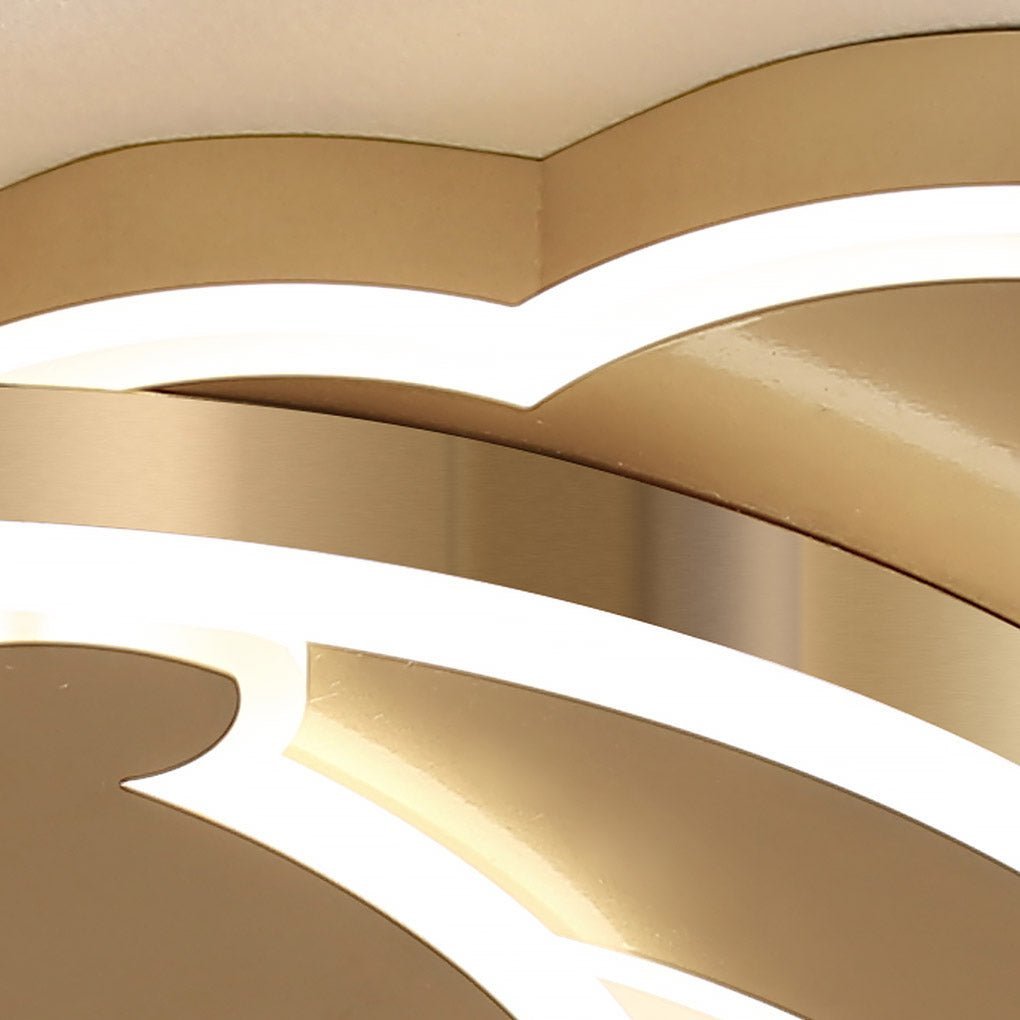 Romantic Three-Color LED Dolphin Ceiling Lamp