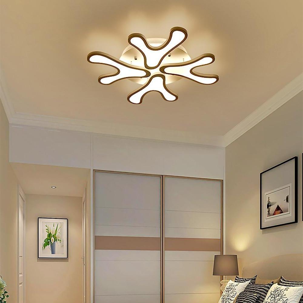 Creative Flower Dimmable LED Nordic Ceiling Lights Flush Mount Lighting-Lighom