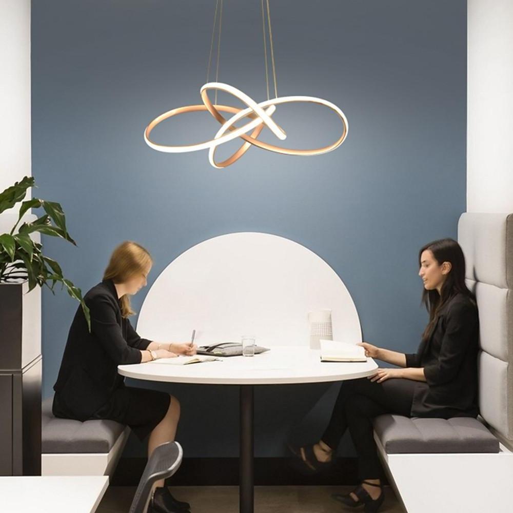Interweaving Wave Design Pendant Lighting Aluminum Acrylic LED Ceiling Light-Lighom