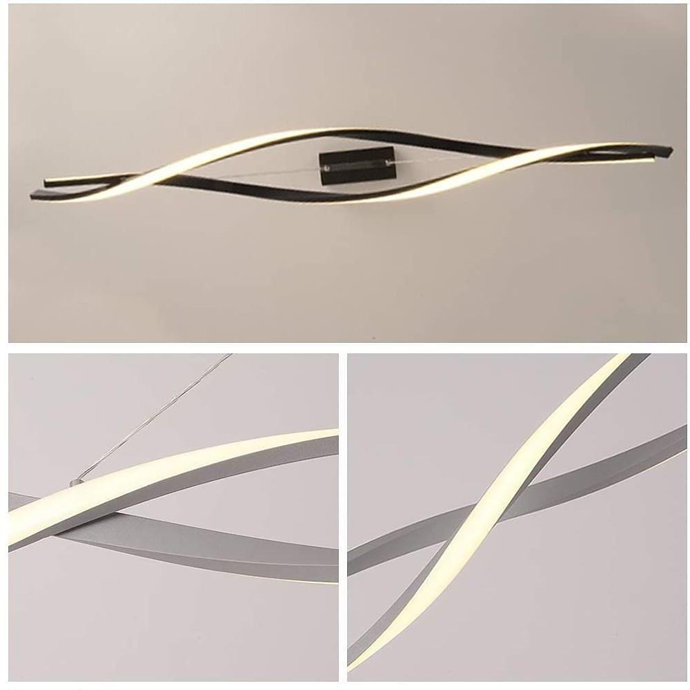 Interwoven Waves LED Modern Pendant Lighting Hanging Lamp Island Lights-Lighom