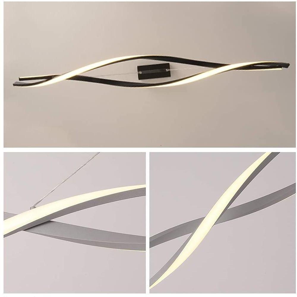 Interwoven Waves LED Modern Pendant Lighting Hanging Lamp Island Lights-Lighom