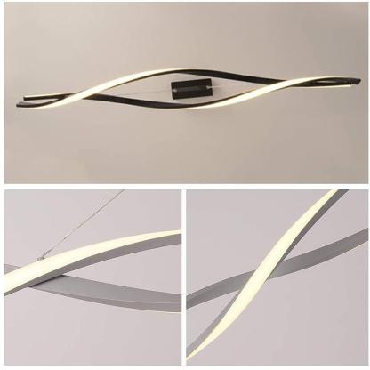 Interwoven Waves LED Modern Pendant Lighting Hanging Lamp Island Lights-Lighom