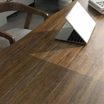 Pine Medium Wood Free-Form Sled Writing Desk — Without Chairs