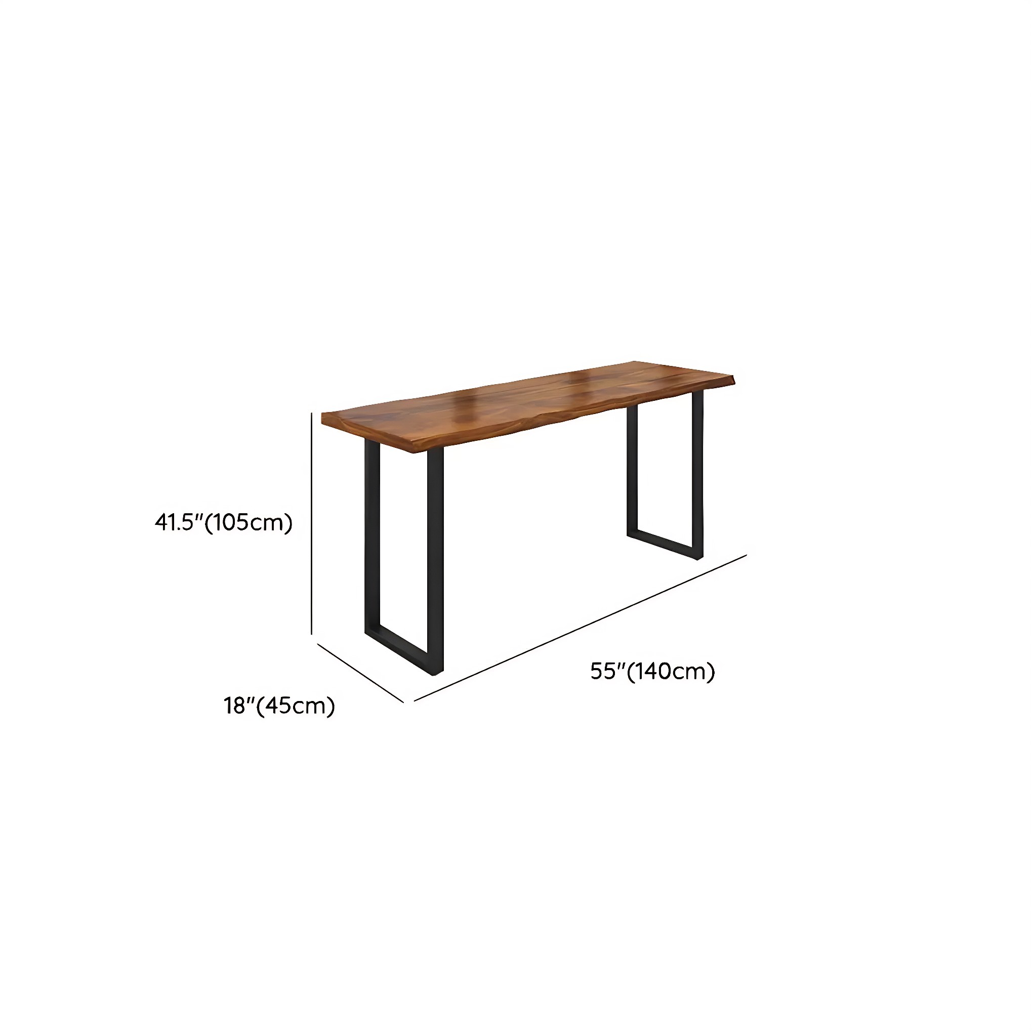 Pine Tall Rectangular Bar Table