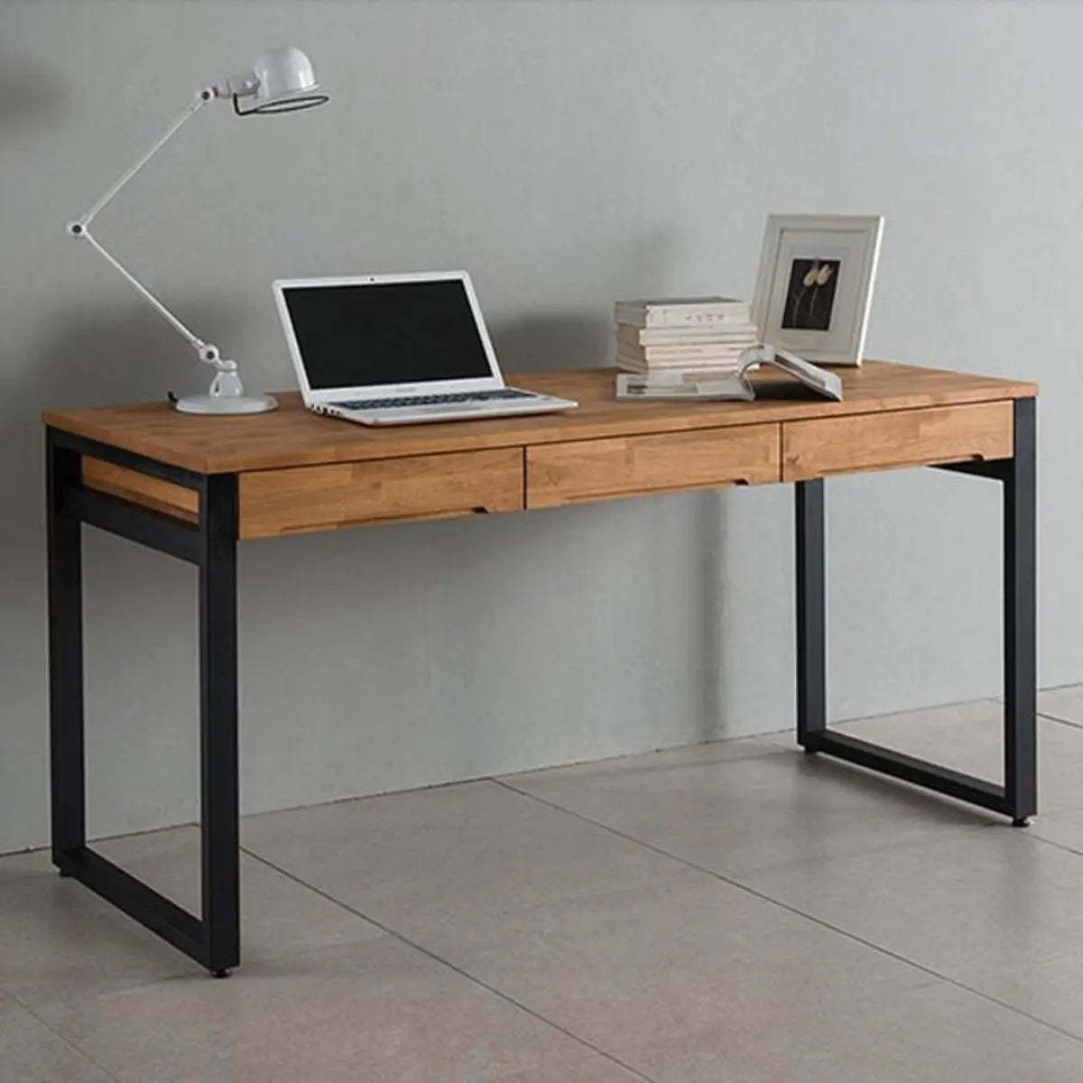 Pine Butcher Block Drawer Sledge Writing Desk — Without Chairs