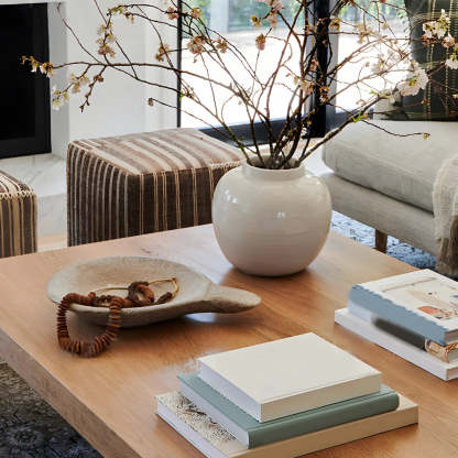 Pine Coffee Table with Cross Legs