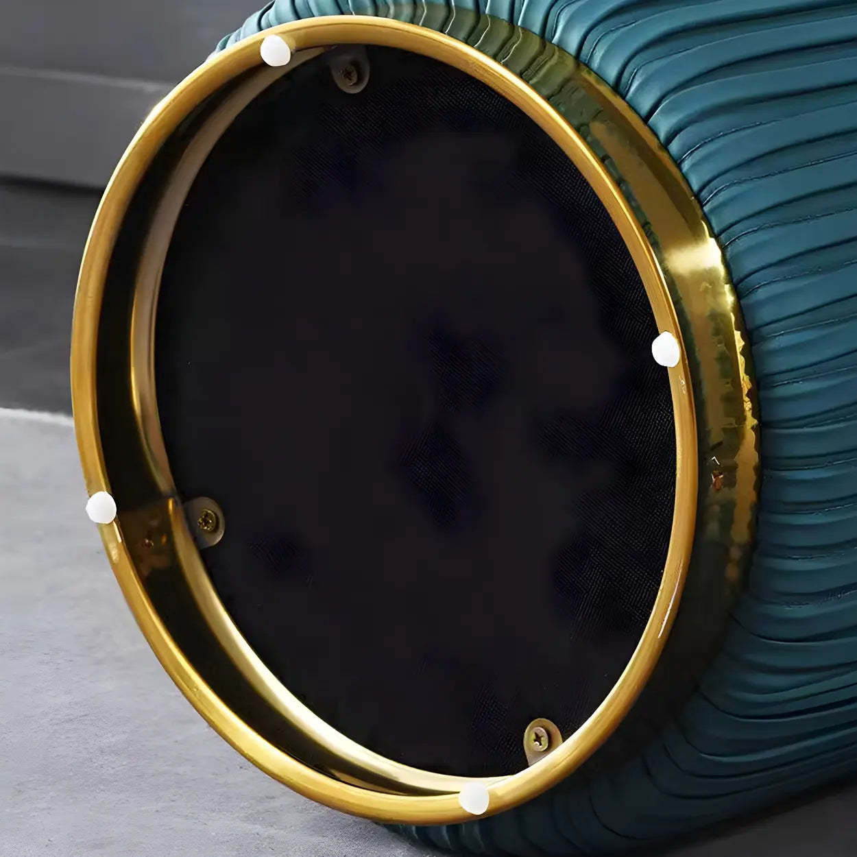 Pink Velvet Gold Cylindrical Vanity Stool — Pink / 1 Piece