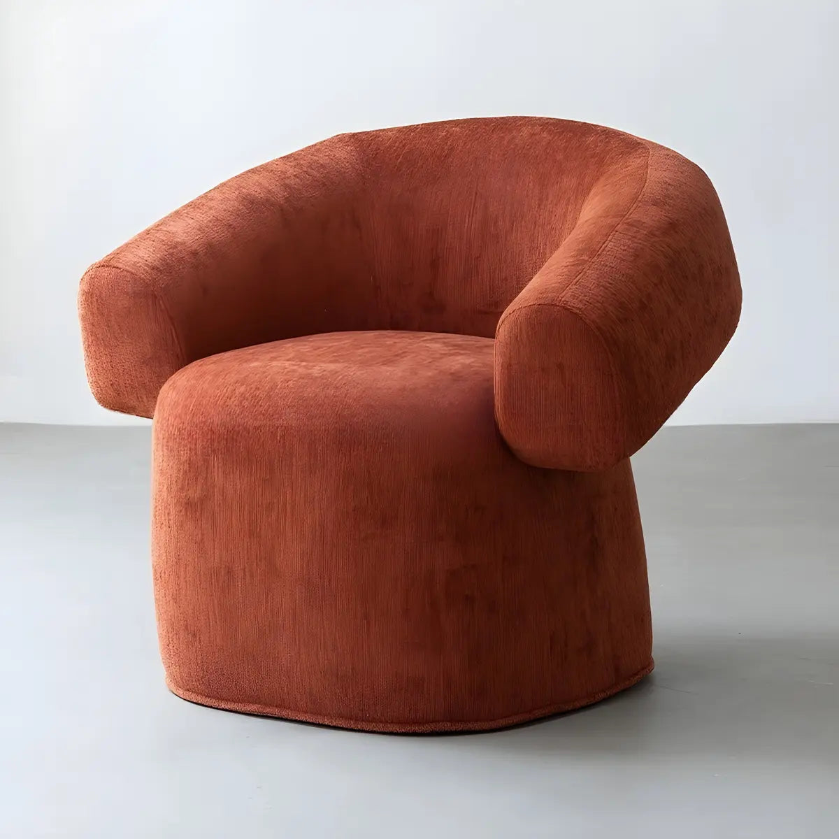 Pink Tear-Resistant Chenille Fixed-Back Arm Chair — Red / Chenille