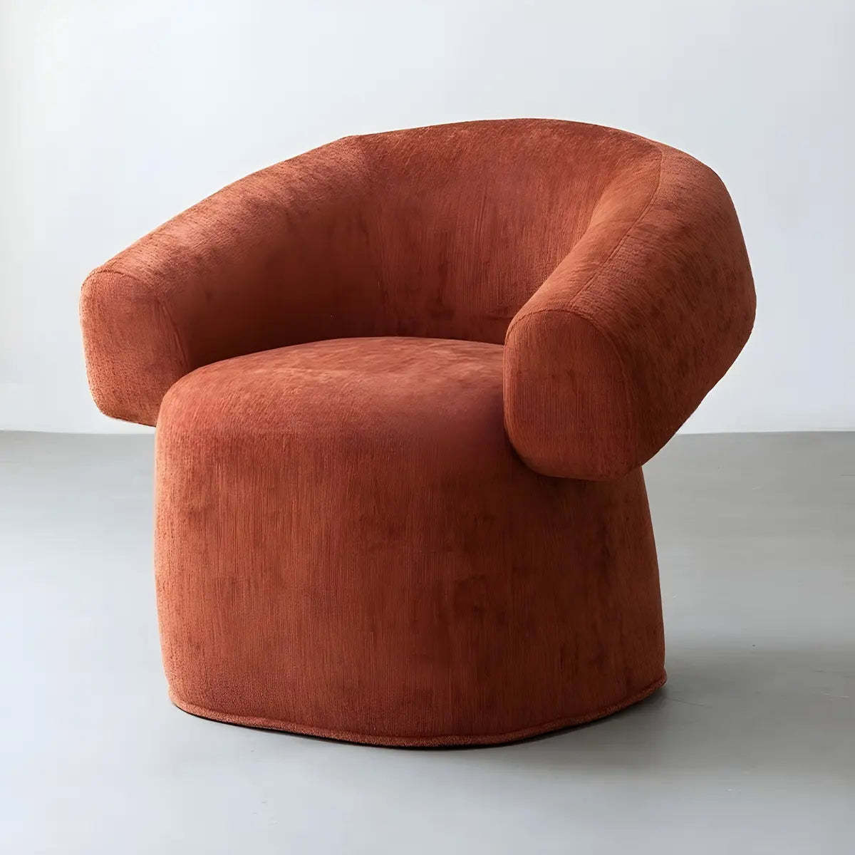 Pink Tear-Resistant Chenille Fixed-Back Arm Chair — Red / Chenille