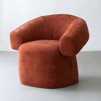 Pink Tear-Resistant Chenille Fixed-Back Arm Chair — Red / Chenille