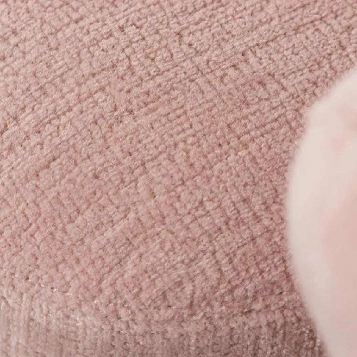 Pink Tear-Resistant Chenille Fixed-Back Arm Chair