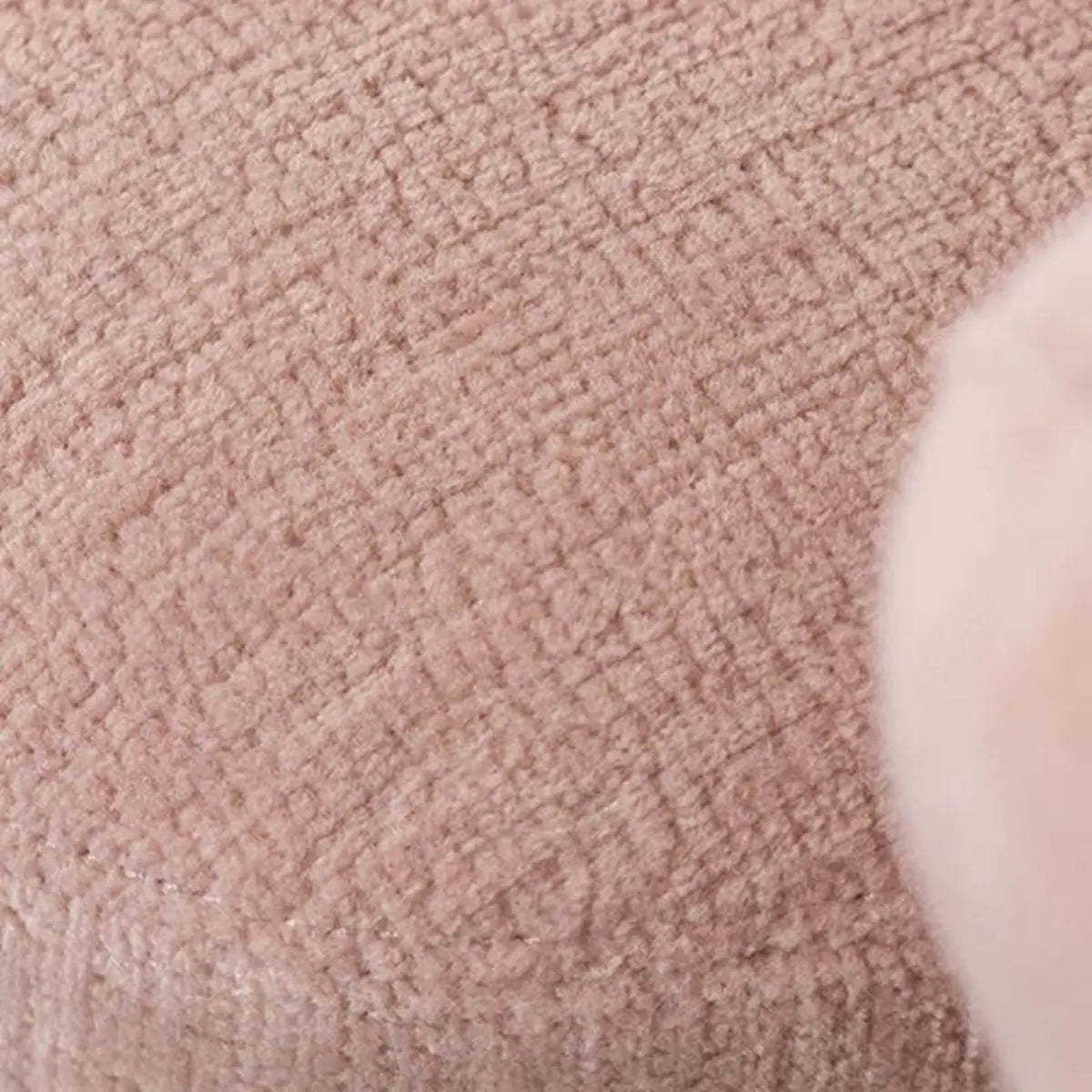 Pink Tear-Resistant Chenille Fixed-Back Arm Chair