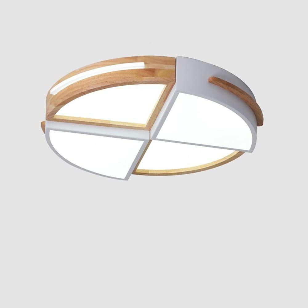 Geometric Quartered Circle Dimmable LED Modern Flush Mount