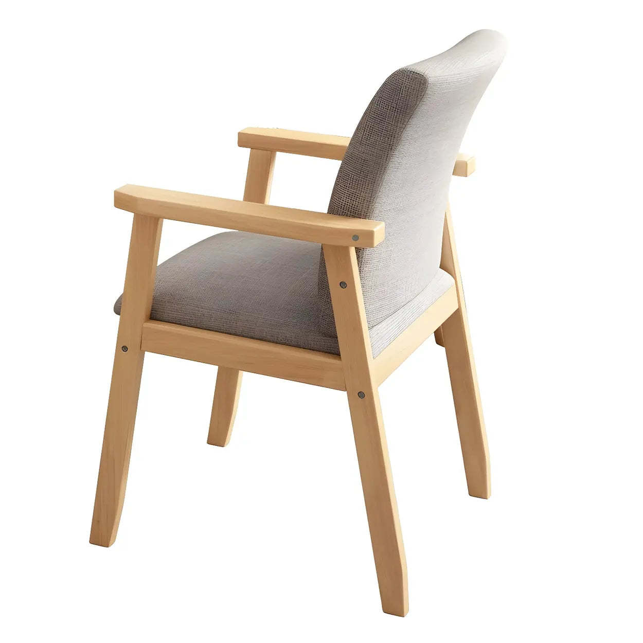 Lighom modern upholstered wood dining chairs & benches — Nut & Brown / Set of 8