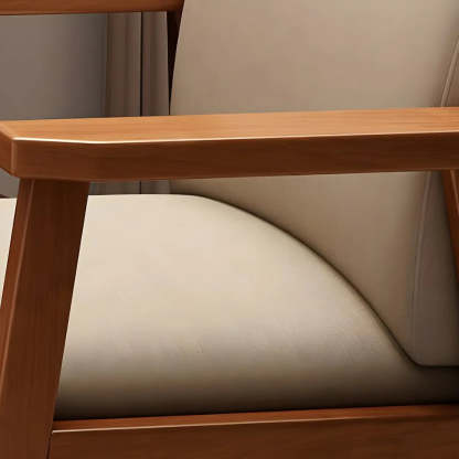 Modern upholstered wood dining chairs & benches — Natural / Set of 8
