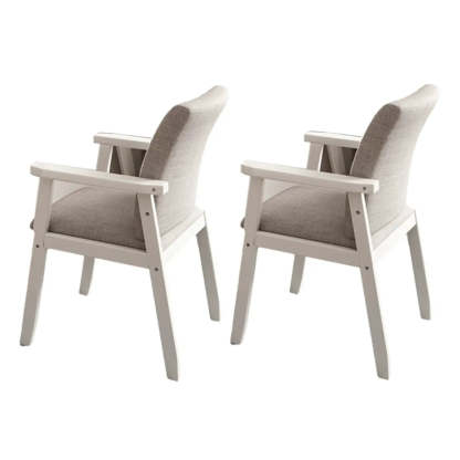 Wood fabric upholstered dining chairs & benches - modern