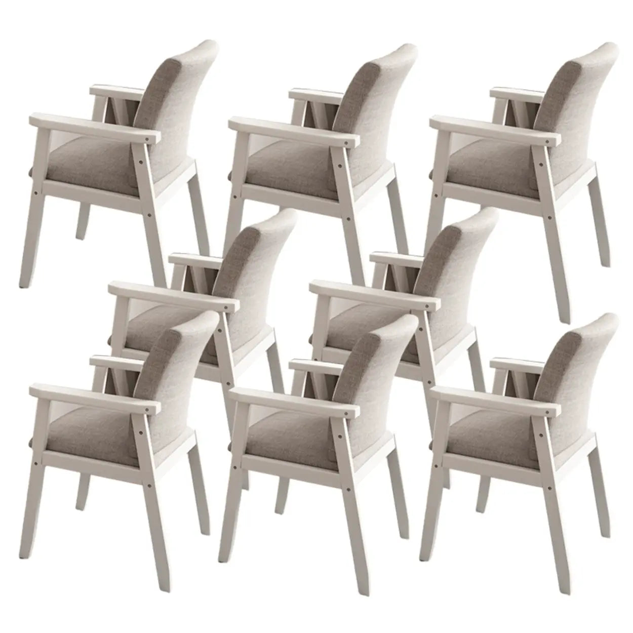 Modern upholstered wood fabric dining chairs & benches, Lighom