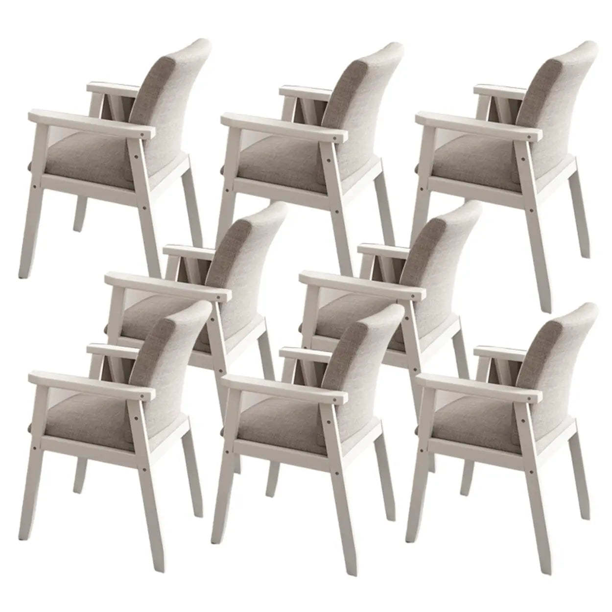 Modern upholstered wood fabric dining chairs & benches, Lighom