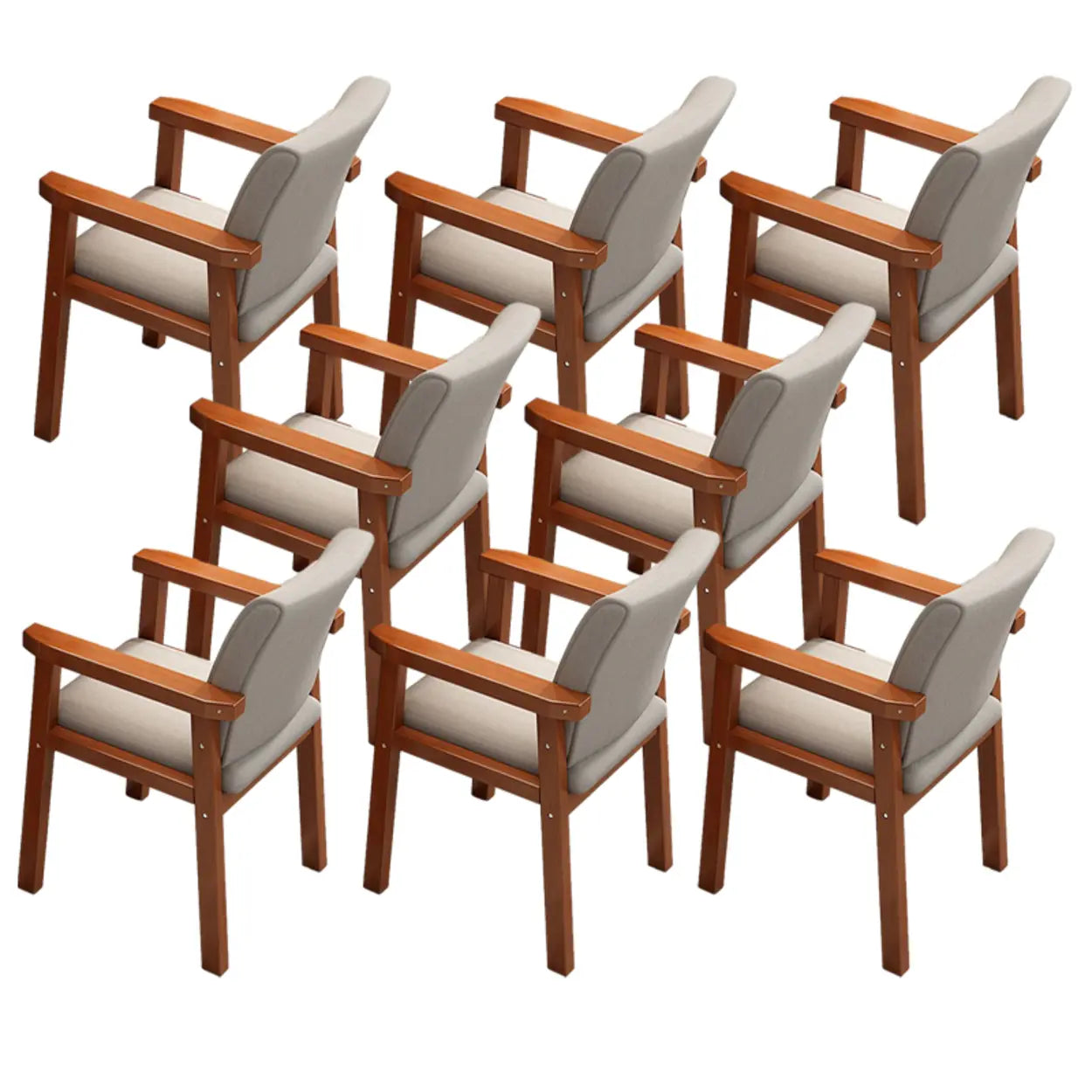 Upholstered Wood Dining Armchair