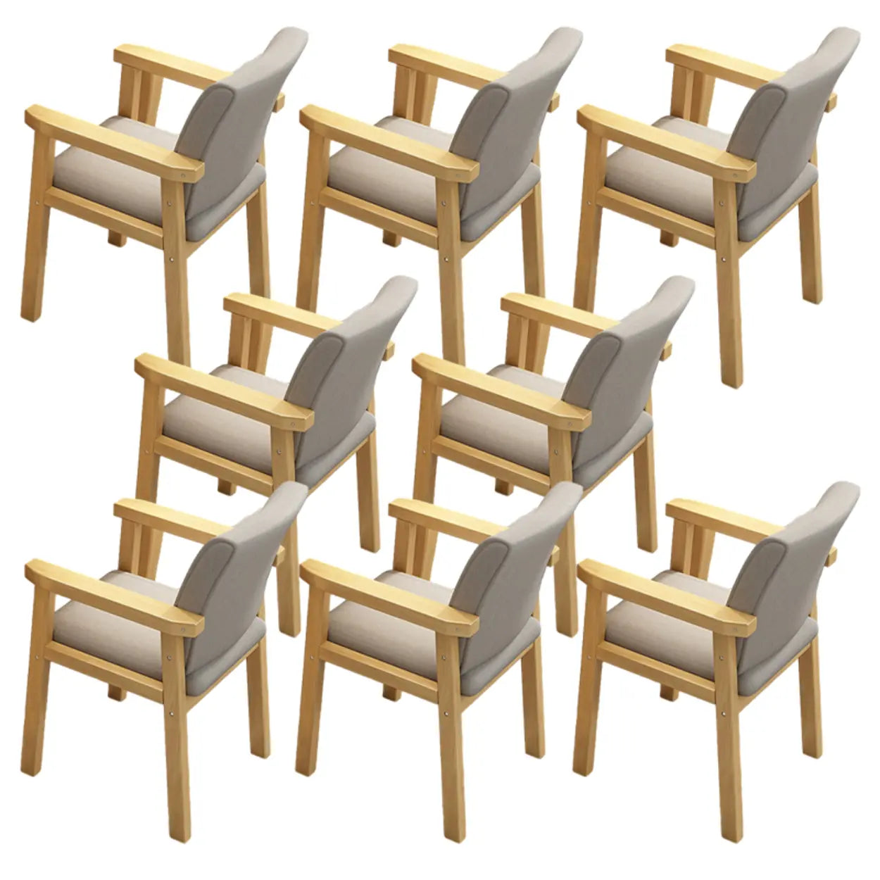 Upholstered Wood Dining Armchair