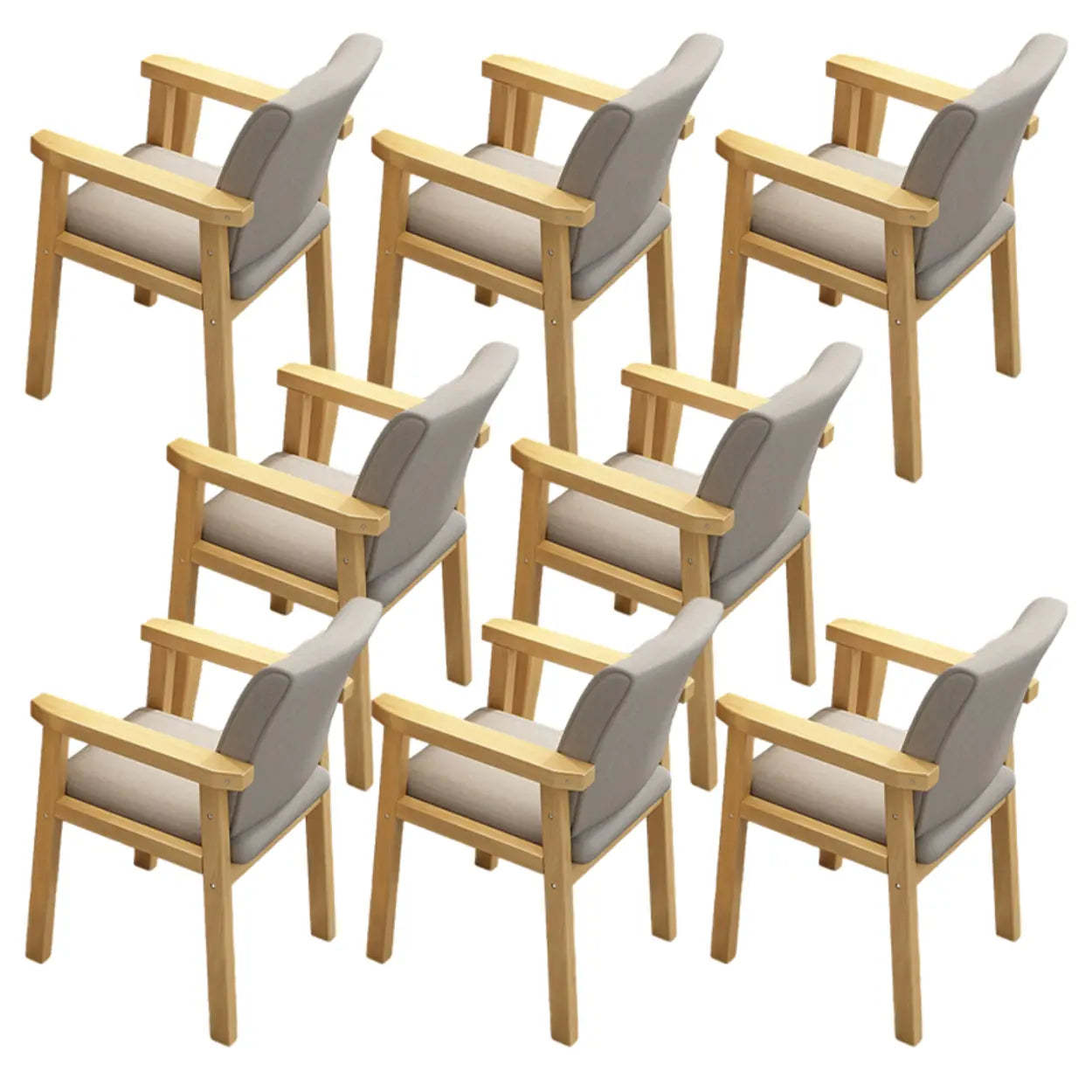 Upholstered Wood Dining Armchair