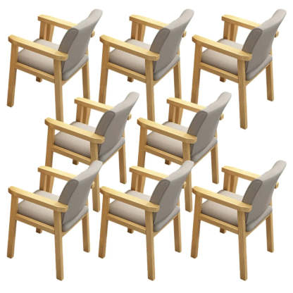 Upholstered Wood Dining Armchair