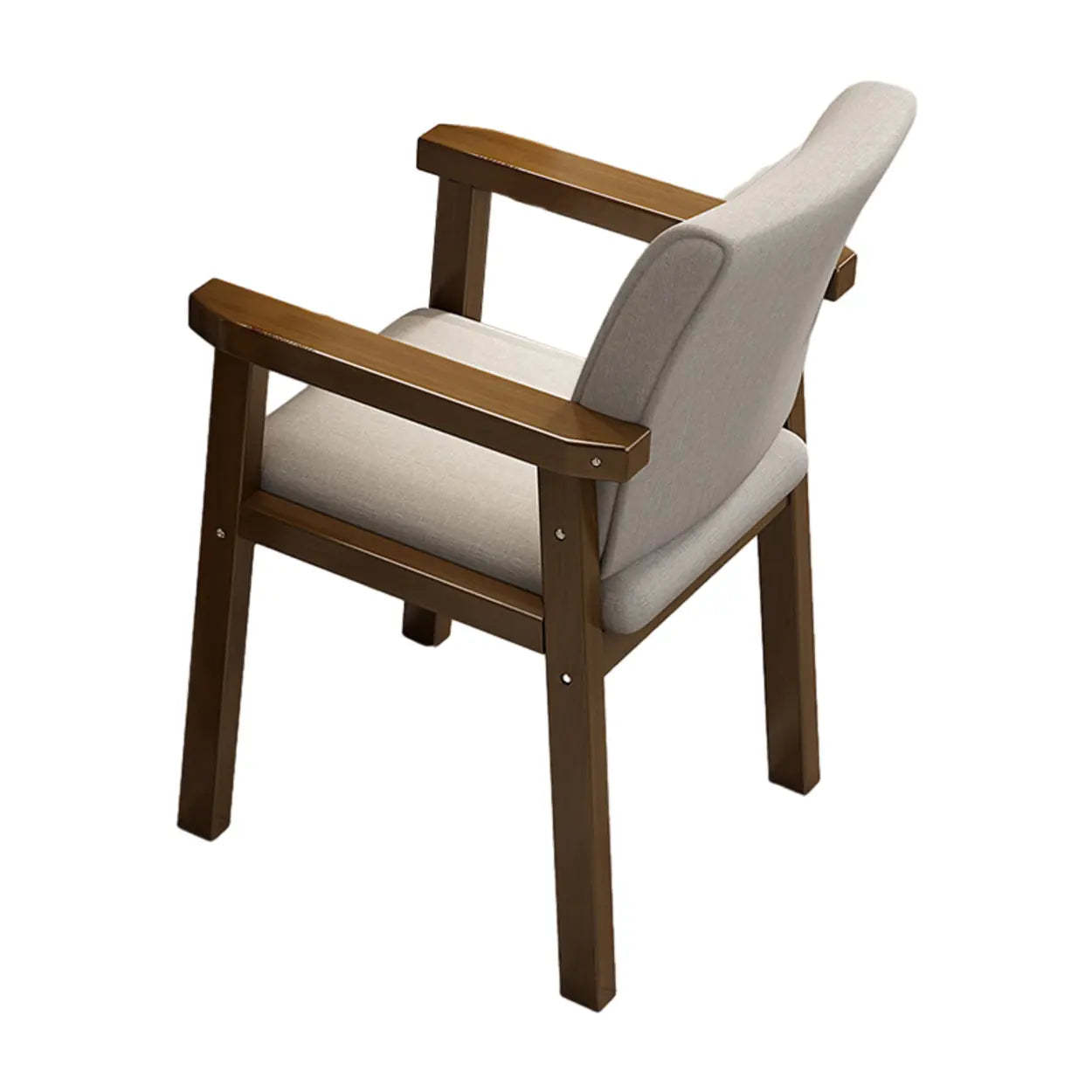 Lighom modern upholstered wood dining chairs & benches — Ivory / Set of 8