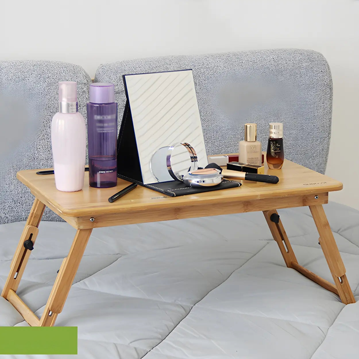 Portable Foldable Adjustable Wood Small Writing Desk — Table Only