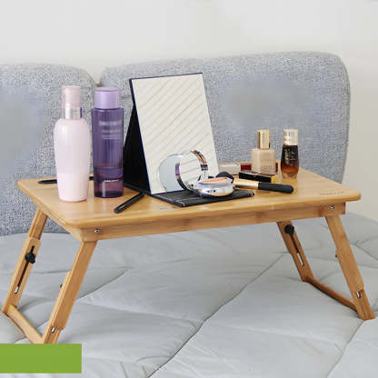 Portable Foldable Adjustable Wood Small Writing Desk — Table Only