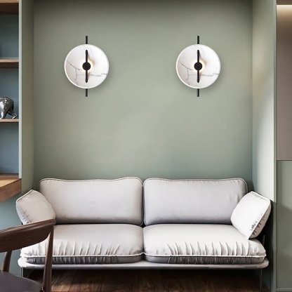 Postmodern Marble Wall Sconce Creative LED Bedside and Living Room Wall Lighting-Lighom