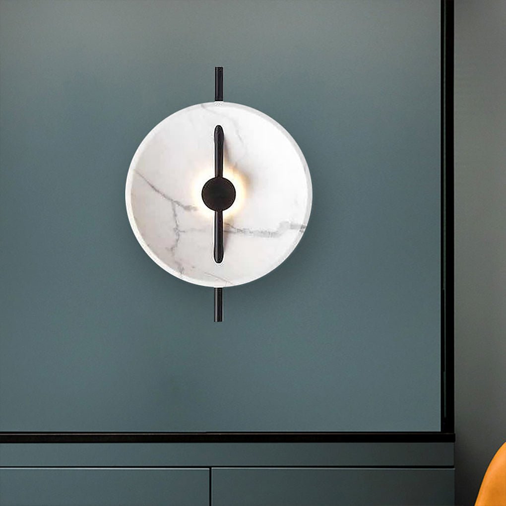 Postmodern Marble Wall Sconce Creative LED Bedside and Living Room Wall Lighting-Lighom