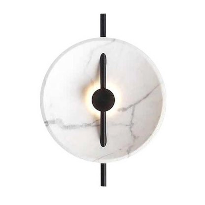 Postmodern Marble Wall Sconce Creative LED Bedside and Living Room Wall Lighting-Lighom