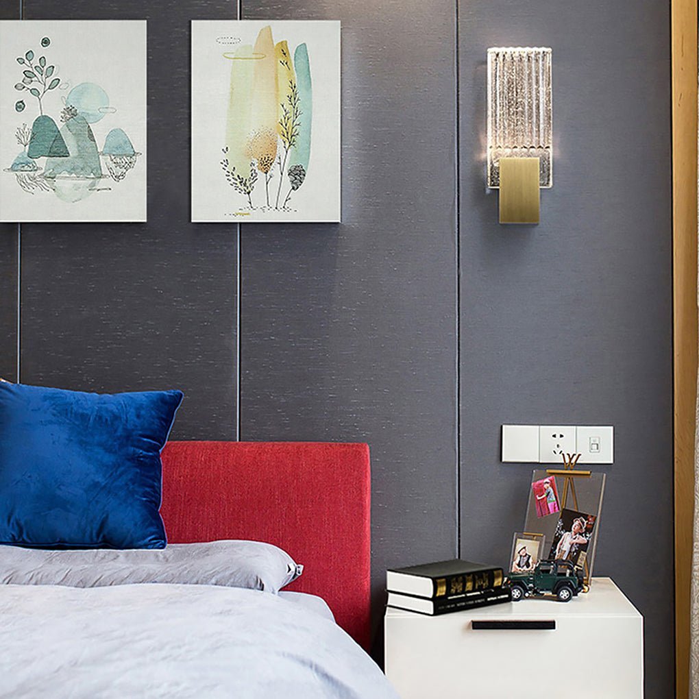 Postmodern Minimalist Aisle Staircase Bedside LED Crystal Wall Sconces-Lighom
