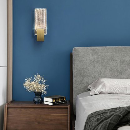 Postmodern Minimalist Aisle Staircase Bedside LED Crystal Wall Sconces-Lighom