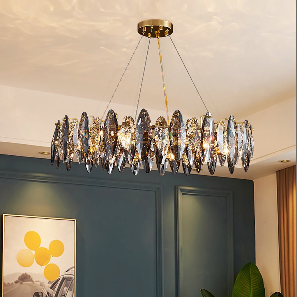 Postmodern Personality Creative Crystal Chandelier with Three-color LED-Lighom