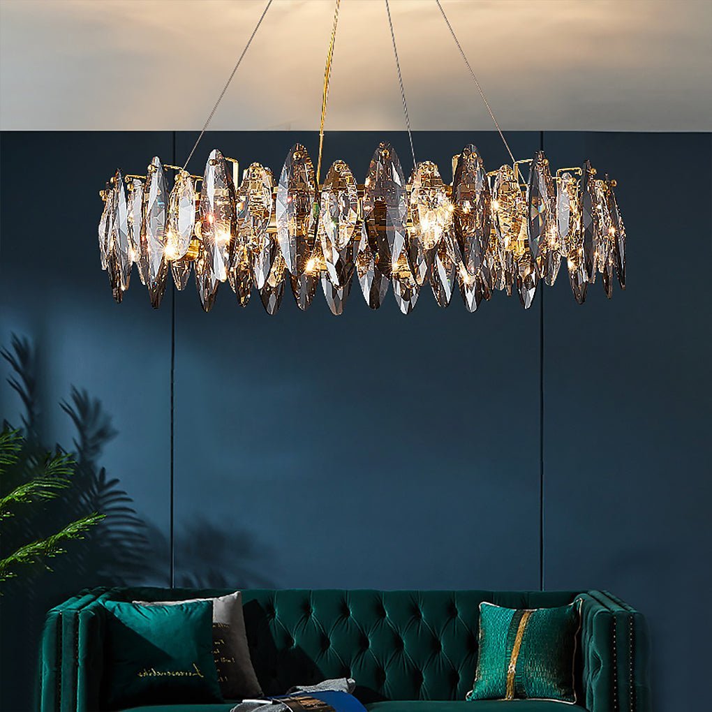 Postmodern Personality Creative Crystal Chandelier with Three-color LED-Lighom