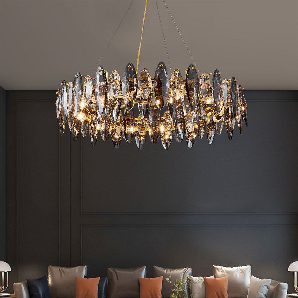 Postmodern Personality Creative Crystal Chandelier with Three-color LED-Lighom