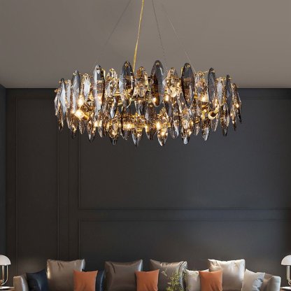 Postmodern Personality Creative Crystal Chandelier with Three-color LED-Lighom