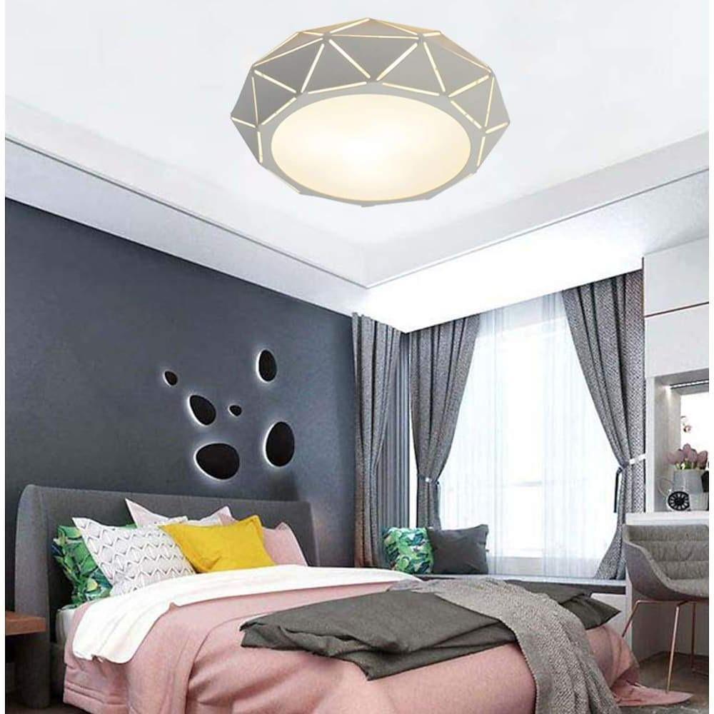 Geometric Drum LED Modern Flush Mount Light