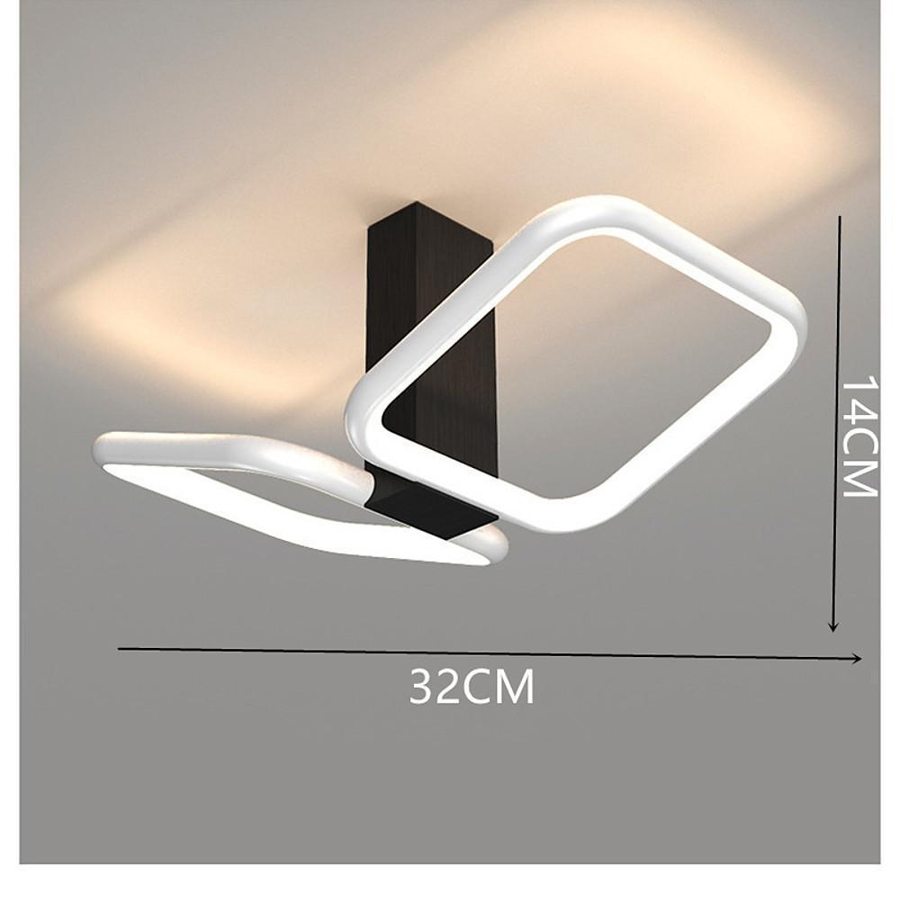 Squares Reflective Gold Flush Mount Light LED Ceiling Light-Lighom
