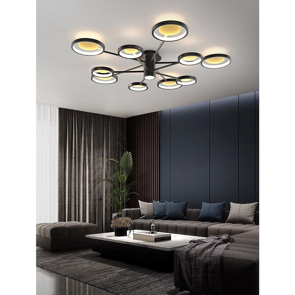 Mid Century Modern Flush Mount Lighting Arbitrary Multiple Circles Industrial LED Light-Lighom
