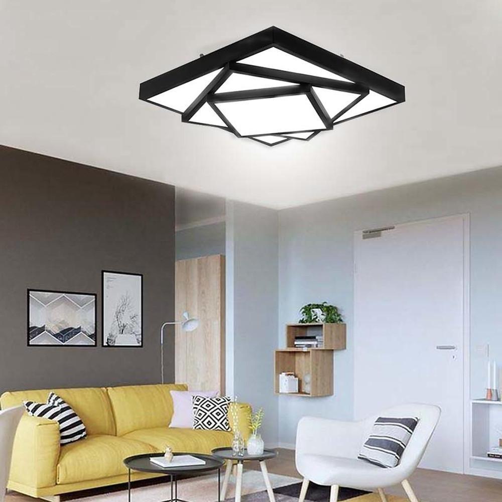 Overlapping Square Dimmable LED Modern Flush Mount Light