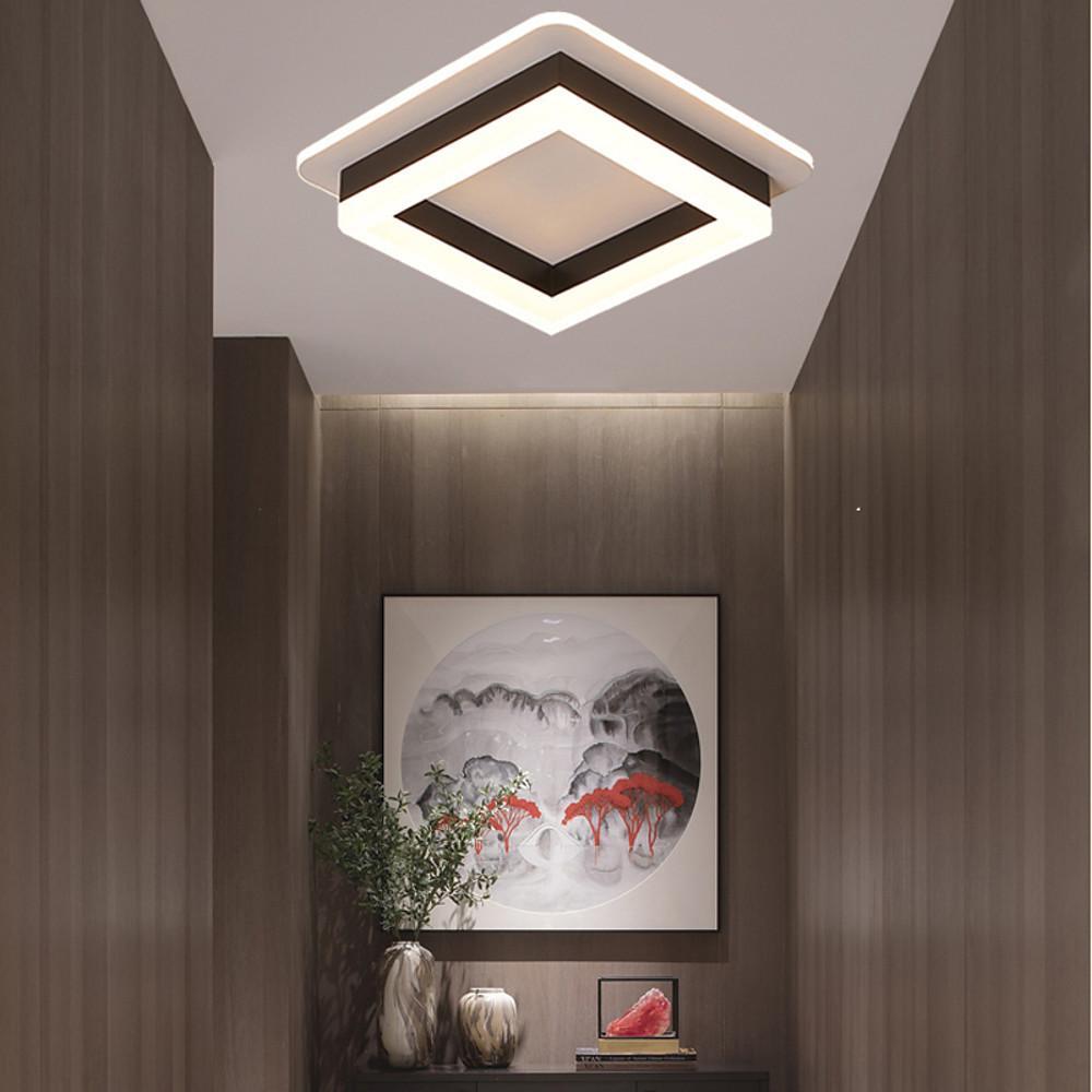 Metal Acrylic Square Modern LED Flush Mount Ceiling Light