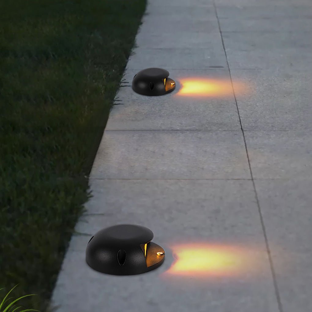Modern Round LED Surface Flush Mounted Step Light Landscape Waterproof Decking Lights-Lighom