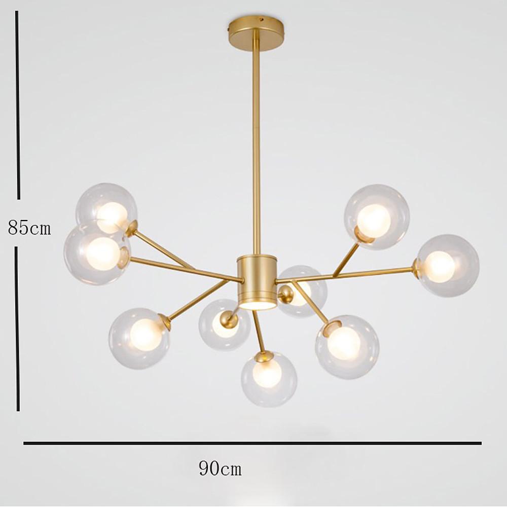 9 Lights Glass LED Modern Chandeliers Ceiling Lights Pendant Light-Lighom