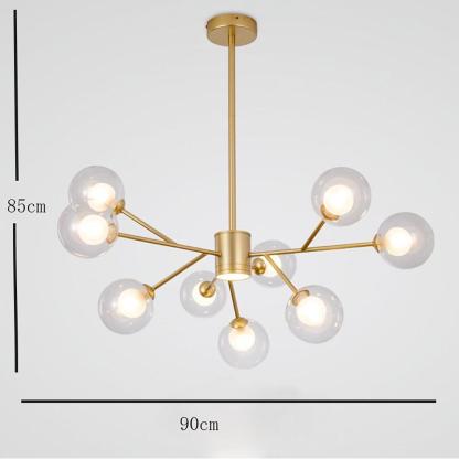 9 Lights Glass LED Modern Chandeliers Ceiling Lights Pendant Light-Lighom
